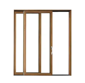 Kimsun Wholesale American Standard Glass Patio Doors Oak木製ヘビーデューティー商用ウッドリフト & スライドドア