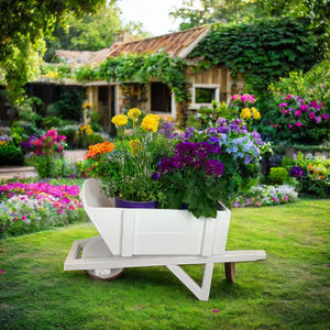 Rustique À La Main <span class=keywords><strong>En</strong></span> <span class=keywords><strong>Bois</strong></span> Fleur <span class=keywords><strong>Brouette</strong></span> Planteur Station <span class=keywords><strong>Jardin</strong></span> Wagon Décor Boîte Surélevé <span class=keywords><strong>Jardin</strong></span> Lit Planteur Boîte Pour L'extérieur - Product Image 1