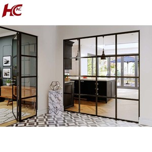 Tối giản bằng chứng Nhôm đóng khung cửa nhà bếp cách nhiệt cửa đôi cửa kính cường lực - Product Image 2