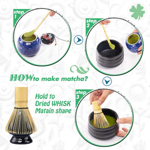 Ensemble de <span class=keywords><strong>matcha</strong></span> en céramique et bambou écologique NEWELL avec boîte cadeau personnalisée, fouet à thé, bol, cuillère, tamis pour la cérémonie du thé - Product Image 6