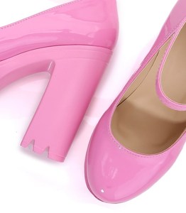 Zapatos up-4156r tacón alto grueso para mujer, calzado de fiesta con plataforma, suela gruesa, color rosa, talla 41 - Product Image 3