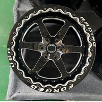 Jantes de course AX 15 17 20 pouces à 6 branches avec système Beadlock, finition noir brillant fraisé, style personnalisé, 5/6 trous, pour roues avant et arrière, performance racing