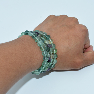 Bracelet en Fluorite Naturelle Multicolore 4/6/8/10/12mm pour Femmes et Hommes - Vente en Gros - Product Image 2