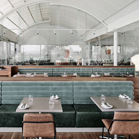 Offre Spéciale : Ensemble de Restaurant Élégant au Design Moderne – Mobilier de Restaurant avec Banquettes à Dossier Haut, Tables et Chaises de Restaurant