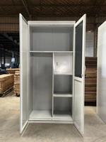 Armoire de chambre à coucher en acier armoire de rangement à double porte pour vêtements armoire placard casier en acier pour la maison