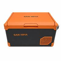 SAN HIMA 45L 60L 95L Réfrigérateur-congélateur de voiture à double zone, contrôle par application, compresseur LG, 12V 24V 240V avec éclairage LED pour camping, voyage, camion