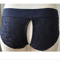Ventes chaudes Lingerie douce Vêtements lesbiens Pantalons Sexy Open Gear Circle Wearable Dildo Lingerie pour adultes Sous-vêtements