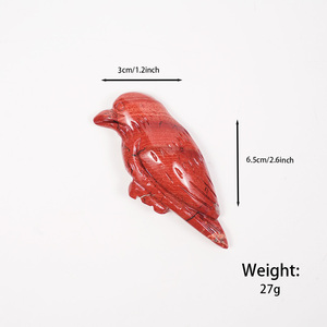 Statuetta di Corvo in Cristallo Naturale Intagliata a Mano, Scultura di Uccello in <span class=keywords><strong>Pietra</strong></span> Curativa Reiki, Decorazione per Casa e Altare - Product Image 4