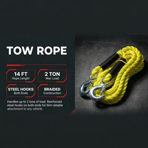 Kit de Asistencia en Carretera para Automóviles, Portátil, 13 Piezas, Juego de Herramientas de Emergencia con Cables de Arranque y Cuerda de Remolque para Autos, Camionetas y SUV - Product Image 5