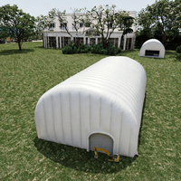 DY DYI-088 Tente dôme gonflable double couche en PVDF imperméable 50*20M, résistante au feu, écologique, structure membranaire pour garage, quatre postes