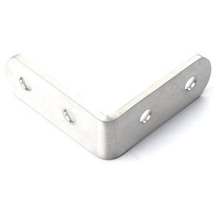 Connecteur d'<span class=keywords><strong>angle</strong></span> en métal galvanisé robuste avec trou pour perlage, support triangulaire de construction - Product Image 3