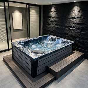 <span class=keywords><strong>Petit</strong></span> bain à remous Sunrans, type compact, <span class=keywords><strong>jacuzzi</strong></span> d'<span class=keywords><strong>intérieur</strong></span> pour 3 personnes, spa à hydromassage - Product Image 1