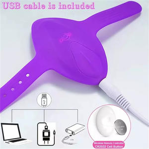 AIERSHA Wiederaufladbarer, tragbarer Pärchen-<span class=keywords><strong>Vibrator</strong></span> mit Fernbedienung, Mini Schmetterlings-Vibrationshöschen für Frauen - Product Image 2