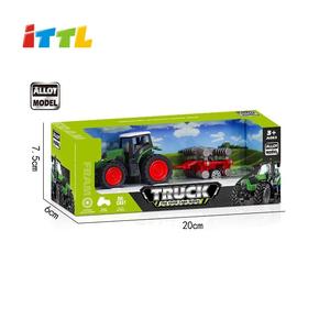 새로운 디자인 금속 다이 캐스트 농부가 쟁기 카트 뒤집기 5-7 세 어린이를위한 농장 트랙터 트럭 장난감 - Product Image 3