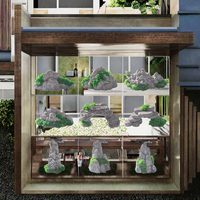 Huadieyu Décoration artistique peinte à la main en résine, motif féerique, pour micro-paysage, mini-jardin, pot de plantes, terrarium, rocaille de bonsaï