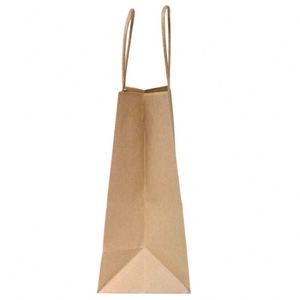 Custom Your Own Logo Size Color Cheap Food Take Away Bown Kraft Paper <b>Bag</b> with Handle - Product Image 5