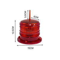 Lampe de signalisation d'urgence solaire à LED haute visibilité, rouge, jaune, ambre, lumière stroboscopique