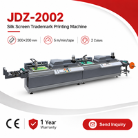 Impresora de Serigrafía Automática JDZ-2002 de 2 Colores para Telas en Rollo, Cintas y Marcas Comerciales