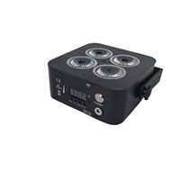 Projecteur PAR DMX sans fil à batterie 4x18W RGBWA+UV 6-en-1 avec 5000mAh, 7,5 heures d'autonomie et contrôle par application