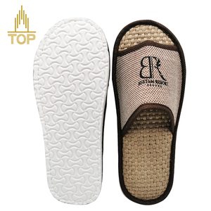 Chaussons jetables de luxe en coton et lin pour hôtels et spas, <span class=keywords><strong>éco</strong></span>logiques, vente en gros OEM - Product Image 1
