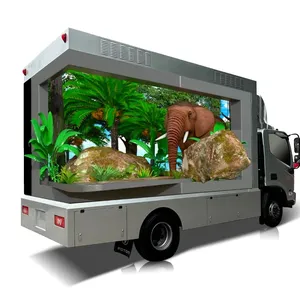 Camion mobile LED 3D à œil nu nouveau modèle, camion publicitaire LED, camion de scène Led, camions mobiles led