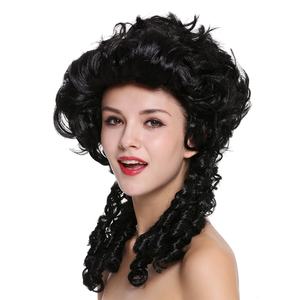 Parrucche sintetiche barocche gotiche nere reali a buon mercato - Product Image 1