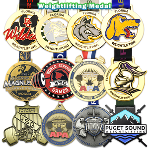 China <strong>Cheap</strong> Custom Zinc Alloy 3D Gold <strong>Medal</strong> with UV Printing for Half Quarter Marathon Running Award - Product Image 2