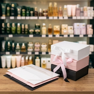 Fancy Design Empty <strong>Large</strong> Premium Magnetic Cardboard Paper Box <strong>Gift</strong> Clothes Folding Magnetic <strong>Gift</strong> Box With Ribbon <strong>Bow</strong> - Product Image 4