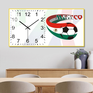 นาฬิ<span class=keywords><strong>กา</strong></span>แขวนผนังรูปฟุต<span class=keywords><strong>บอล</strong></span>ธงชาติเม็กซิโกแบบปรับแต่งได้สำหรับแฟนบอล ตกแต่งบ้านส่วนตัว ห้องนั่งเล่น - Product Image 2
