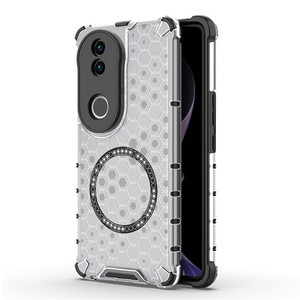 Honeycomb Four Corner Airbag Shockproof Magnetic Back <b>Cover</b> <b>Phone</b> Case For VIVO V50 5G - Product Image 1
