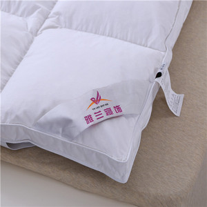Colchón a prueba de plumón de ganso 100%, colchón <span class=keywords><strong>grueso</strong></span> de plumas de ganso, tamaño king para hotel, venta al por mayor de fábrica, 40s - Product Image 3
