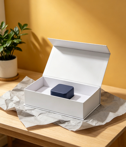 Caja de Empaque Magnética de Anillo de Lujo Simple Cuadrada de Cuero PU de Alta Gama con Logotipo Personalizado para Aretes y Collares - Product Image 3