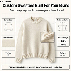 Custom Knitted Sweater Men Heavyweight <b>Jumper</b> <b>Pullover</b> Old Money Style Clothing Manufacturers Wholesale Bulk - Product Image 1