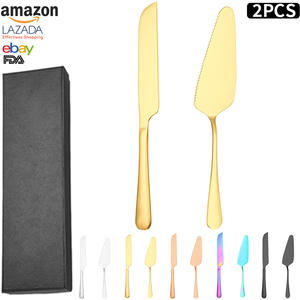 Ensemble de spatules à pizza et de trancheurs à pain en métal noir robuste pour la restauration commerciale - Product Image 4