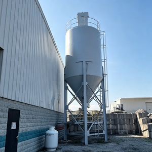 Silo de ceniza volante para cemento 50T 100T 200T, tanque de almacenamiento vertical de acero atornillado para polvo con colector de polvo, para planta de hormigón OEM - Product Image 3