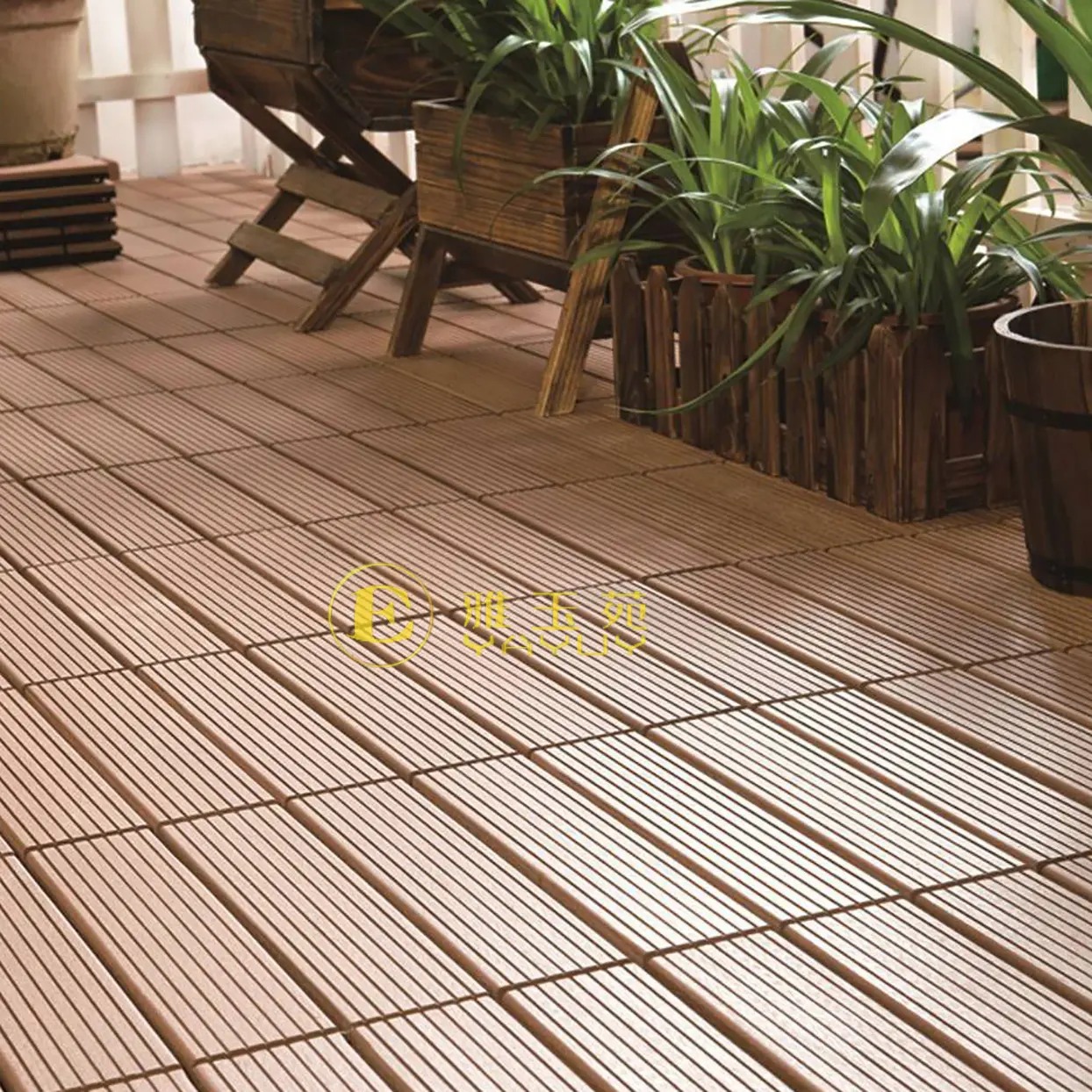 Non Cracking Waterproof Composite WPC DIY Decking Tiles