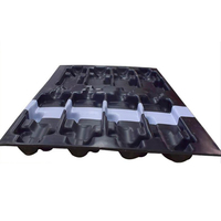 Vassoio blister personalizzato ESD popolare componente elettronico in plastica nera ABS vassoio antistatico