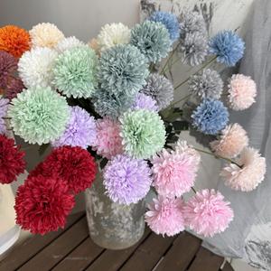 Fleurs artificielles de chrysanthème à 4 têtes Jinxi pour décorations de mariage, marqueurs d'allée, arrangements au sol, ornements pour la maison - Product Image 3