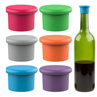 Bouchons de vin en silicone réutilisables, couvercles de bouteilles en verre, bouchons de vin anti-fuite pour garder les boissons fraîches scellées