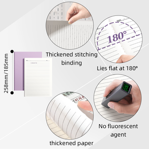 Skyward Gradient <strong>Thick</strong> Thread Sewing <strong>Notebook</strong> 80 Soft Lined Sheets Student Business Journal Eye A5 Digital Printed Style Paper - Product Image 5