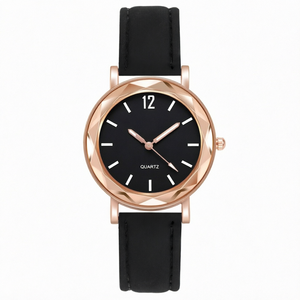 Montre à quartz pour femme, cadran rond minimaliste, bracelet en acrylique, boîtier en alliage, affichage à aiguilles, montre-bracelet de 36 mm - Product Image 1