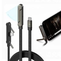 Câble de charge rapide 240W avec support invisible, plat et à angle droit, USB-C vers USB-C pour iPhone 17, 16, 15 Series