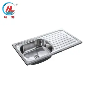Washing Kitchen Stainless Steel Sink Single Bowl Kitchen Sink With Drainboard