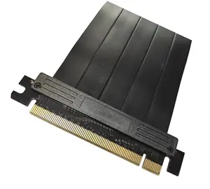 PCIE Adaptor Port Ekstensi Kecepatan Tinggi, Kabel Pcie 3.0X16 Sudut Adaptor 300 Mm (Sudut 90 Derajat Hitam)