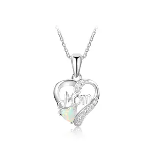 Ожерелье с подвеской в виде сердца, белого цвета, 925, стерлингового серебра, кубического циркония