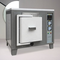 Four à moufle de laboratoire Changrui CR-MJ13 à grande chambre pour traitement thermique, 1300°C, 64L, avec creuset en acier et élément chauffant SiC 51