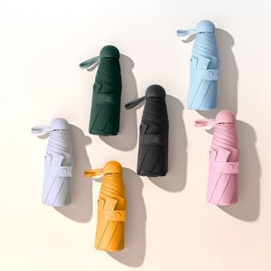 Paraguas de Bolsillo Ultraligero, Pequeño y Conveniente, con Protección UV, Plegable en Cinco Secciones, Estilo Moderno, Mini Cápsula, con Logotipo - Product Image 4