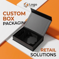 Boîte pliante pour vêtements et chaussures avec logo personnalisé recyclable, emballage avec logo, boîte rigide en carton pliée, boîte cadeau magnétique pliée