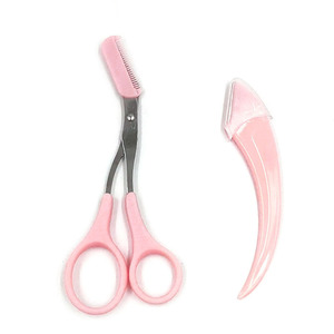 Nouvel ensemble d'outils de toilettage des sourcils en forme de croissant pour usage domestique, avec petit peigne, ciseaux à sourcils, micro-rasoir et - Product Image 5