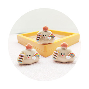 Dễ thương nhựa phim hoạt hình đám mây Mini Kawaii phẳng trở lại Cabochon sổ lưu niệm DIY quyến rũ trang trí phụ kiện - Product Image 3